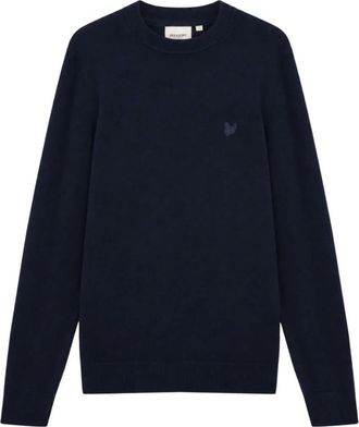 Lyle & Scott Kn 2200V Algod&oacute;n Merino Cremallera Completa - Knitwear - Hombre - Azul - 2XL