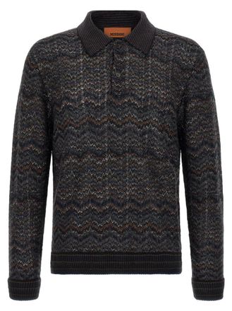 Missoni Multicolor Knitted Polo Sweater