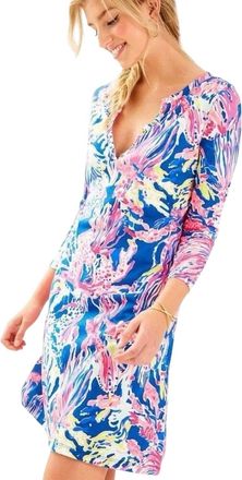Lilly Pulitzer Banyan 3/4 Sleeve T-Shirt Dress In Sunken Treasure Multi