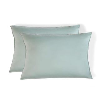 Febronie Funda de almohada (x2) algod&oacute;n verde celad&oacute;n 50x70