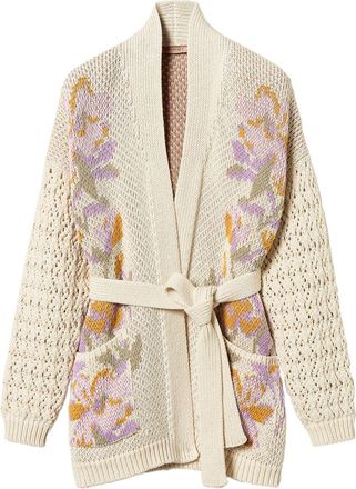 Twin-Set floral-motif cardigan - White