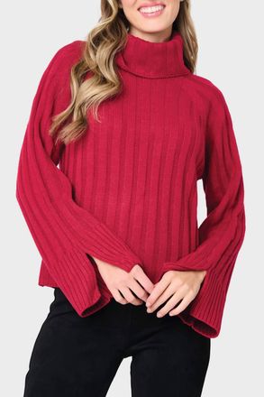 Sanctuary Its Cold Outside Cowl Neck Sweater In Cranberry