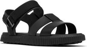 Sorel ONA AVE Ankle Strap Sandal in Black/Black at Nordstrom Rack, Size 5.5