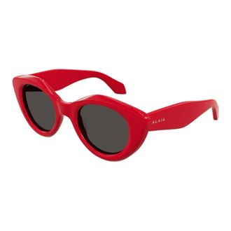 Alaia Sunglasses, unisex, Red, Size: 50 MM Round Cat-Eye Sunglasses