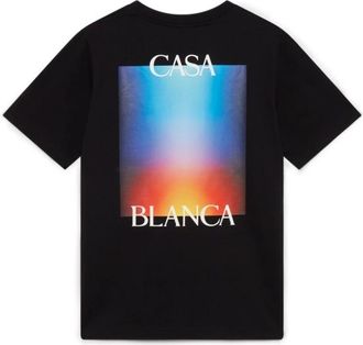 Casablanca Gradient Casa Logo T-shirt - Heren - T-shirts - Zwart - L - Katoen - Tops