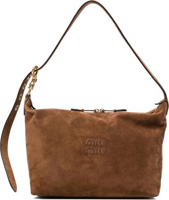 Miu Miu Spirit Suede Shoulder Bag