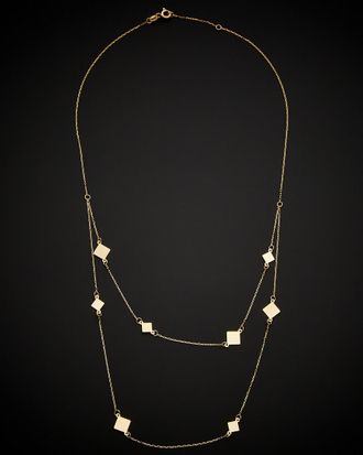 Italian Gold, Inc 14K Italian Gold Square Station Layered Necklace