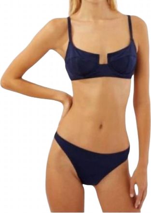 Solid & Striped Harley Bikini Bottom In Blu Scuro Matte