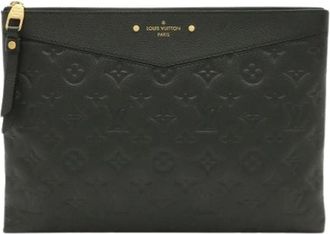 Louis Vuitton Pre-owned Monogram Empreinte Clutch - Dames - Vintage Clutch - Zwart - ONE Size - Leer - Vintage