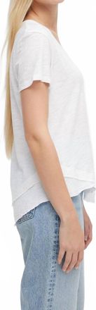 Chrldr Ava Short Sleeve Tee In White