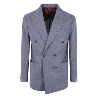 Barba Bactive Double Breasted Jacket - Heren - Pakken - Grijs - Maat: XL