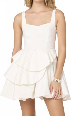 Astr Layered Mini Dress In White