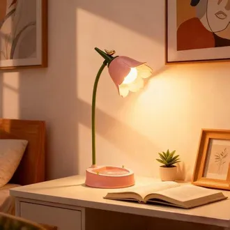 OEM L&aacute;mpara De Escritorio Led Para Oficina En Casa, Funci&oacute;n De Atenuaci&oacute;n T&aacute;ctil, Brazo Flexible Ajustable, Para Leer, Estudiar O Trabajar, Rosa