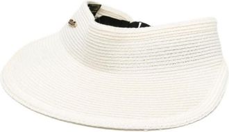 Borsalino White Logo Visor Hat