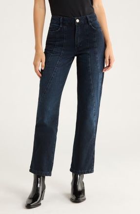 Damson Madder Juli Wavy Seam Wide Leg Jeans in Blue at Nordstrom, Size 10 Us