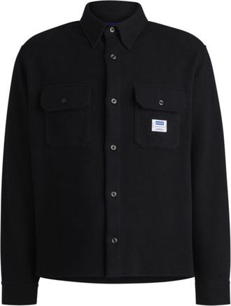 HUGO BOSS Oversize-fit shirt in structured cotton