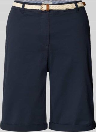 Christian Berg Chino-Bermudas mit G&uuml;rtel in Dunkelblau, Gr&ouml;&szlig;e 34