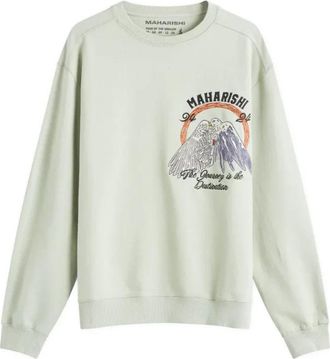 maharishi Vredesberg Crew Sweat Groen - Heren - Sweatshirts - Groen - L - Katoen - Hoodies & sweatvesten
