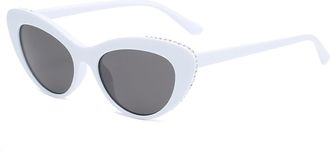 Generic Diamond-Studded Cat-Eye For Womens Street Sunglasses, Outdoor Vacation Beach Glasses (Color : A, Size : Medium)