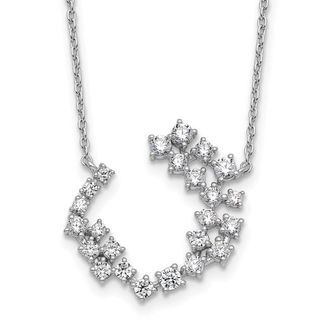 Diamond2Deal 14k Gold 1 Ct Lab Grown Diamond Fashion Necklace 18 Clarity VS, Color D-E