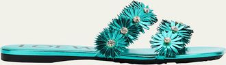 Loewe Petal Flower Crystal Sandals
