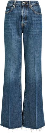 Frame Denim The Lax Distressed Flared-leg Denim Jeans - 27 (W27 / UK8-10 / S)