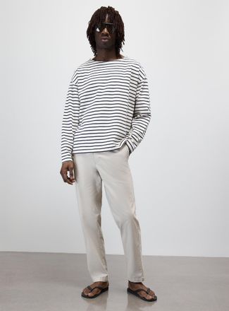 Le 31 Mens Buttoned elastic-waist chinos Amsterdam fit - Relaxed tapered