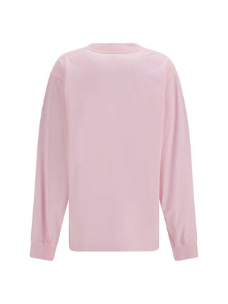 Alexander Wang Long-Sleeve Logo T-Shirt - Pink
