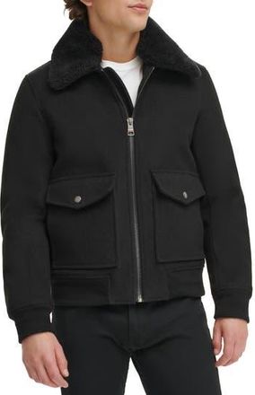 Tommy Hilfiger Fleece Collared Jacket in Black at Nordstrom Rack, Size Xx-Large