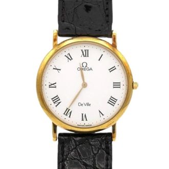 Omega Vintage, unisex, Wit, ONE Size, Pre-owned Vintage Polshorloge