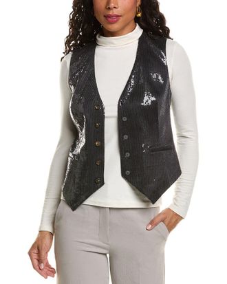Brunello Cucinelli Sequin Silk-Blend Vest