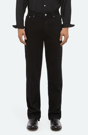 Helmut Lang Exposed Back Zip Detail Carpenter Jeans in Rinsed Black - Aa5 at Nordstrom Rack, Size 34
