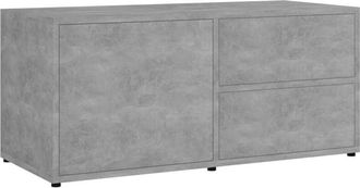 vidaXL Vidaxl - Mueble para tv madera contrachapada gris hormigón 80x34x36 cm