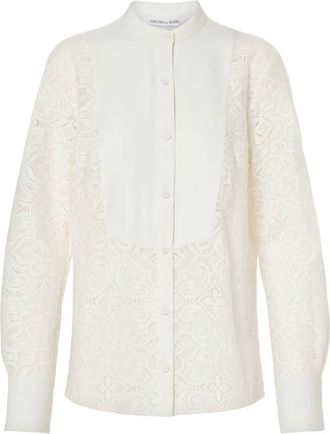 Veronica Beard Womens Naya Top In Ivory