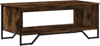 vidaXL Mesa De Centro Madera De Ingenier&iacute;a Roble Ahumado 100x51x40 Cm Vidaxl