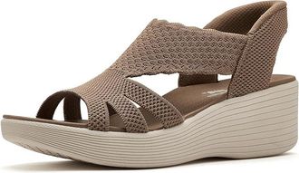 Skechers Parallel Lite - Summer Invite Hands Free Slip-ins Womens Wedge Shoes Mocha : 8.5 B - Medium, Textile
