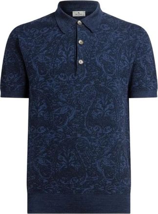 Etro Polo - Heren - Polos - Blauw - S - Katoen - Tops