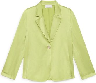 Maliparmi Shiny Cady Jasje - Dames - Blazers - Groen - M - Leer - Jassen