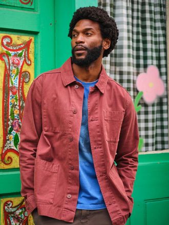 Fat Face FatFace Vintage Red Canvas Worker Jacket