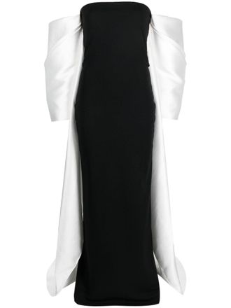 Solace London Kyla two-tone maxi dress - Black