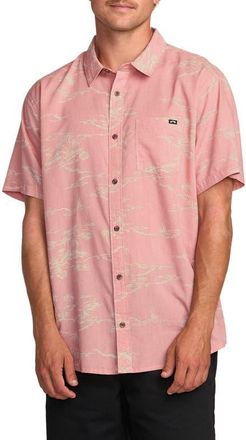Billabong Sundays Paisley Short Sleeve Button-Up Shirt in Dust at Nordstrom, Size Xx-Large