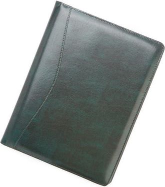Royce Leather Leather Writing Portfolio Cover in Dark Green at Nordstrom
