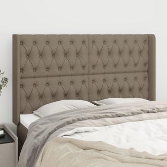 vidaXL Cabecero Con Orejas De Tela Gris Taupe 147x16x118/128 Cm Vidaxl
