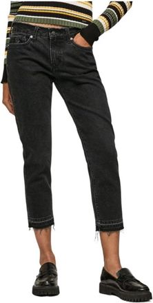 Pepe Jeans London Jeans - Dames - Cropped Jeans - Zwart - W25 - Katoen - Jeans