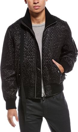 Helmut Lang Seatbelt Silk-Blend Bomber Jacket