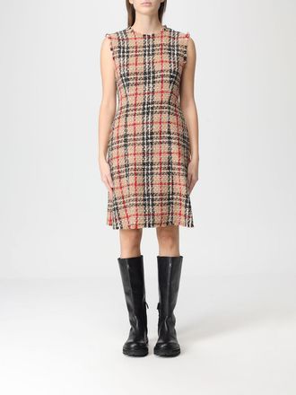 Burberry Abito mini Burberry in misto lana con motivo Vintage Check