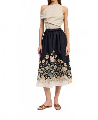 En Saison Iris Midi Skirt In Black