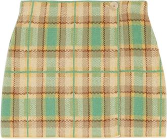 Guest In Residence Tartan Mini Rok - Dames - Korte rokken - Veelkleurig - M - Wol - Rokken