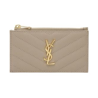 Saint Laurent Wallets & Cardholders, female, Beige, Size: ONE SIZE Cassandre Matelass&eacute; Card Case