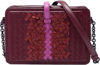 Bottega Veneta Pre-owned Bottega Veneta Tricolor Nappa Intrecciato Fringe Belt Flap Camera Bag Ladies KLMD3HFVJDDYNLLJ